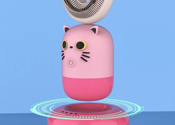 u型兒童電動(dòng)牙刷感應(yīng)式充電方式